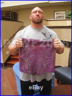 Wwe Ryback Hand Signed Autographed Ring Worn Singlet + Extra With Proof And Coa