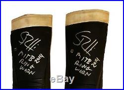 Wwe Seth Rollins Ring Worn Money In The Bank 2014 Hand Signed Kickpads With Coa