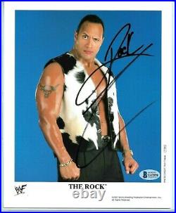 Wwe The Rock P-686 Hand Signed Autographed 8x10 Promo Photo With Beckett Coa