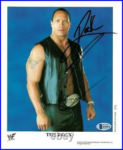 Wwe The Rock P-732 Hand Signed Autographed 8x10 Promo Photo With Beckett Coa