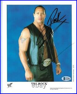 Wwe The Rock P-732 Hand Signed Autographed 8x10 Promo Photo With Beckett Coa