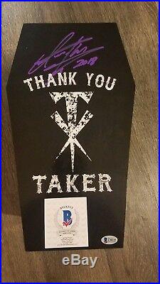 Wwe The Undertaker Hand Signed Autographed Urn And Coffin With Coa