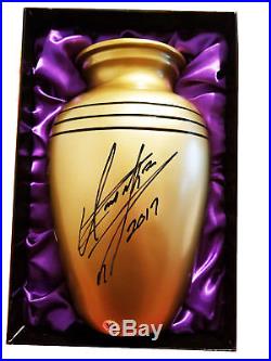 Wwe The Undertaker Hand Signed Autographed Urn With Picture Proof And Coa Rare