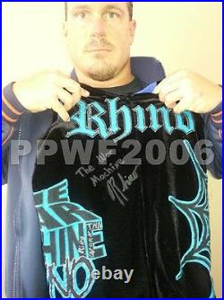 Wwe Tna Ecw Rhino Ring Worn Singlet Hand Signed With Picture Proof And Coa 1