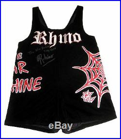 Wwe Tna Ecw Rhino Ring Worn Singlet Hand Signed With Picture Proof And Coa 3