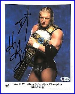 Wwe Triple H P-586 Hand Signed Autographed 8x10 Promo Photo With Beckett Coa DX