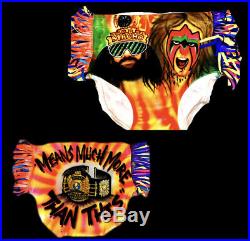 Wwe Ultimate Warrior Event Worn Hand Signed Wrestlemania 7 Trunks With Coa Rare