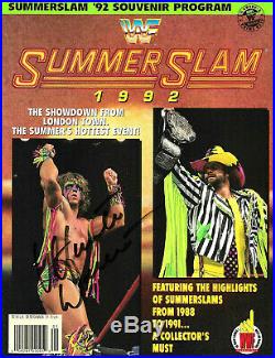 Wwe Ultimate Warrior Hand Signed Autographed Summerslam 1992 Program With Coa