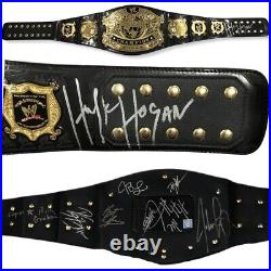Wwe Undisputed Belt Signed By Hogan Lesnar Cena Hhh Jbl Angle Big Show With Coa