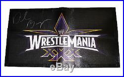 Wwe Wrestlemania 30 Daniel Bryan Signed Banner With Coa