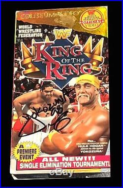 Wwf Wwe King Of The Ring 1993 Vhs Tape Signed By Yokozuna And Tatanka With Coa