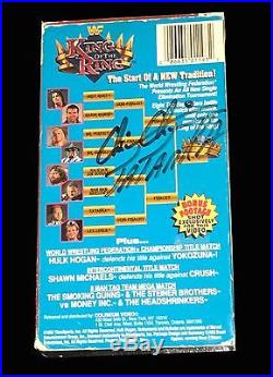 Wwf Wwe King Of The Ring 1993 Vhs Tape Signed By Yokozuna And Tatanka With Coa