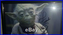 Yoda Hand Signed By Frank Oz With Coa Framed Original Autographed Star Wars