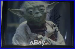 Yoda Hand Signed By Frank Oz With Coa Framed Original Autographed Star Wars