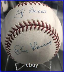 Yogi Berra Don Larsen Auto Autographed Signed Baseball with Steiner COA! WS HOF