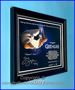 Zach Galligan Signed Gremlins Movie Poster With Quote Framed Autograph & COA