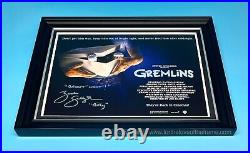 Zach Galligan Signed Gremlins Movie Poster With Quote Framed Autograph & COA